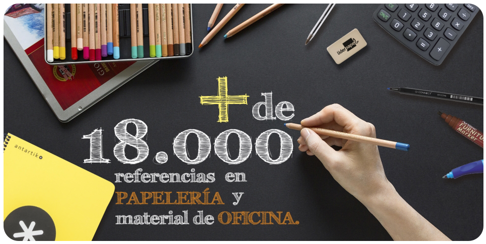 + de 18000 referencias en papelería y material de oficina